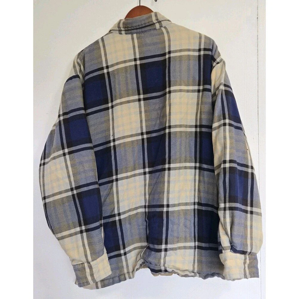 Vintage Abercrombie & Fitch Coat Mens M Plaid Ranch Barn Chore Warm Fall Winter